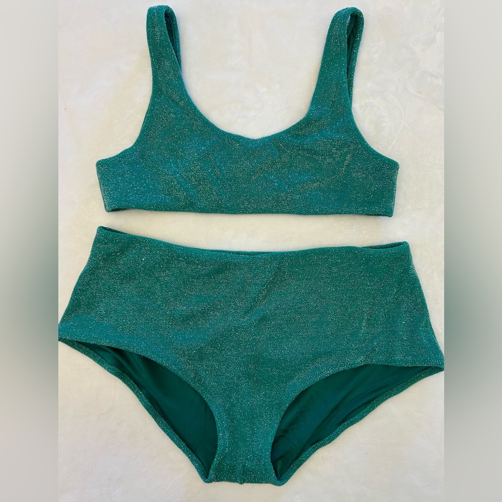 Frankies Bikinis Sparkling Green Size 2XL